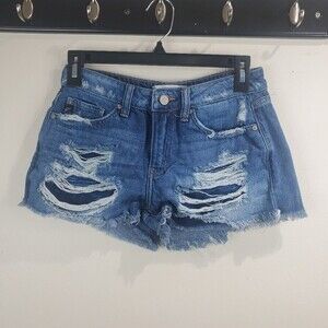 KanCan denim distressed shorts size 24 1